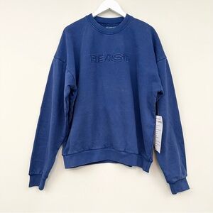 Mr. Beast Sample Fleece 3D Embroidery Crewneck Acid Wash